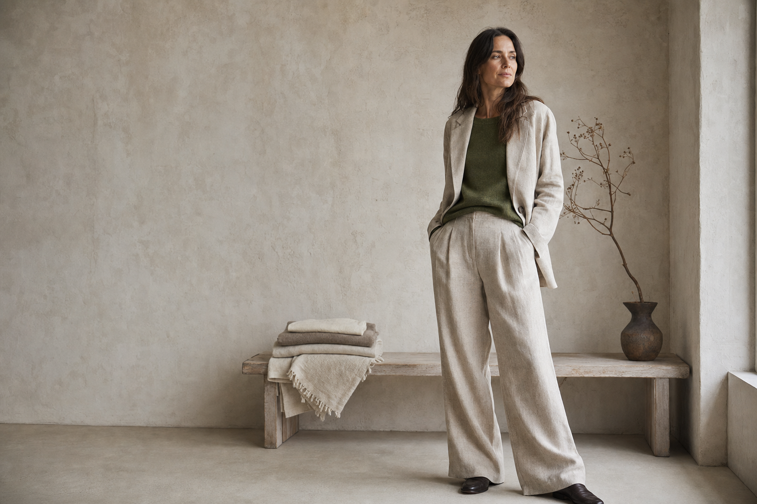 Renata Maziak editorial portrait in a natural-light studio
